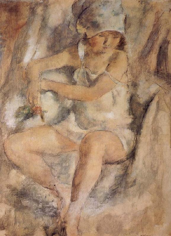 Maiden wearing Islamic kerchief, Jules Pascin